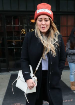 Hilary Duff - Leaves her hotel in NYC